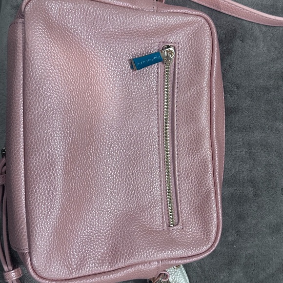 Pom Pom London Metallic Pink Crossbody Bag NWOT - Picture 11 of 16